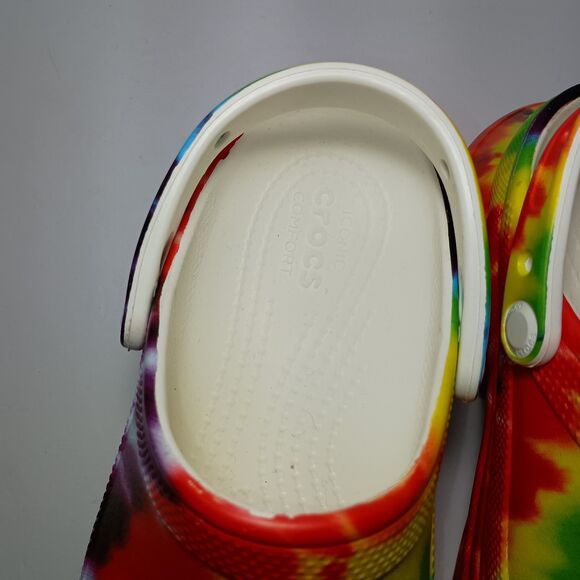 CROCS Classic Bae Platform Clogs Women Size 10 Multi Color Tie Dye 206902 NWOT - Picture 7 of 16